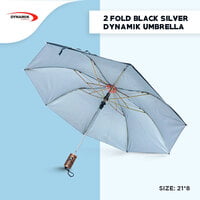 2 fold Black Silver Dynamik Umbrella 2 fold Black Silver Dynamik Umbrella