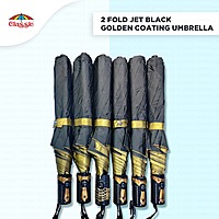 2FOLD JET BLACK GOLDEN COATING | (Pack of 12pcs) | INR 150/piece