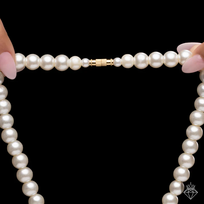 Anti-Tarnish Crystal Pearl Necklace Set With Earrings
