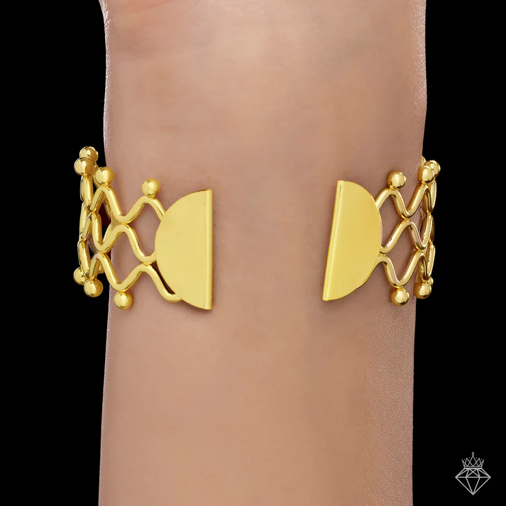 PRAO Anti-Tarnish Golden Bangle Bracelet