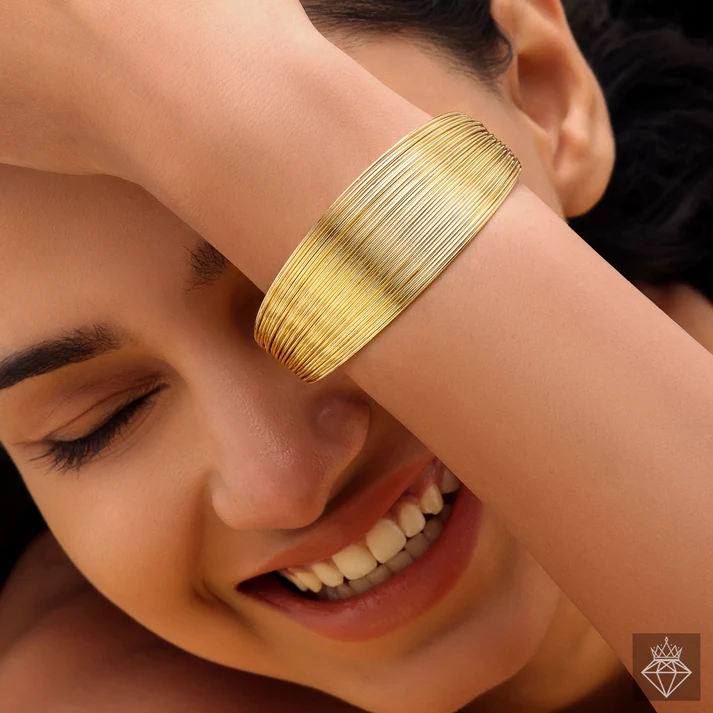 Anti-Tarnish Bold & Gold Layered Bangle Bracelet