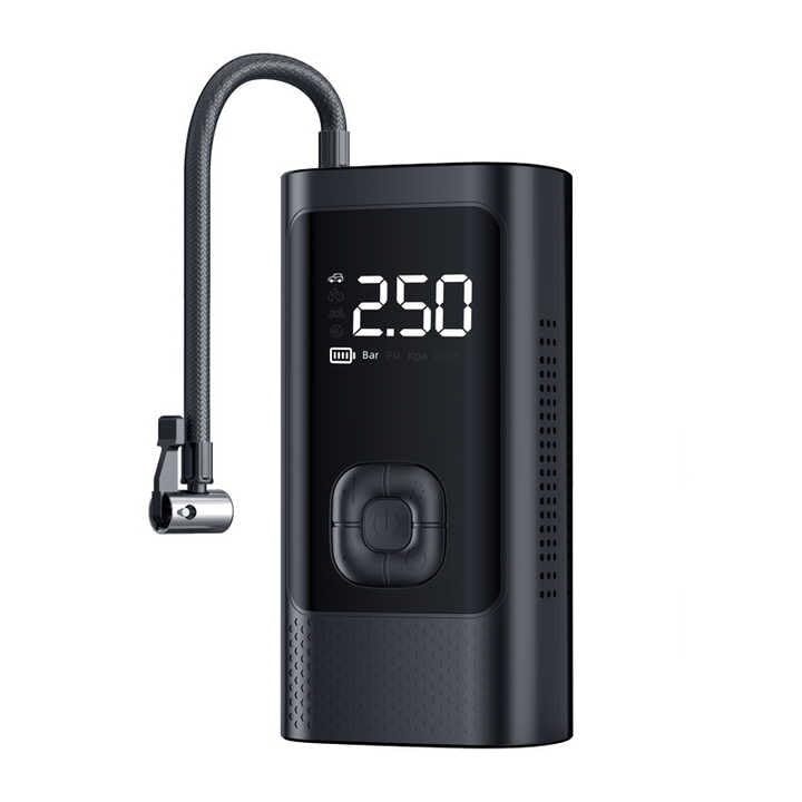 Portable Air Compressor 2-in-1 Wireless & Wired Tire and Balloon Inflator for Cars, Bikes and Sports Gear Portable Air Compressor 2-in-1 Wireless & Wired Tire and Balloon Inflator for Cars, Bikes and Sports Gear