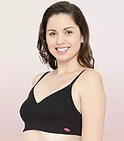 Enamor Ultra-Smoothing Women's Cotton Everyday T-Shirt Bra - No-Pinch, Hidden Lift, Non Padded, Wirefree, High Coverage - A027