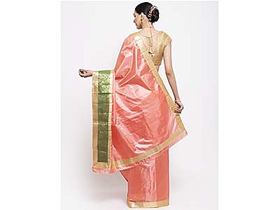 SAREE-PWEWSRWBRO1843008-PINK/ GREEN