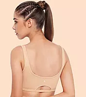 Enamor Low Impact Women's Cotton Everyday Sports Bra - All Day Comfort, Non Padded, Wirefree, High Coverage - SB06