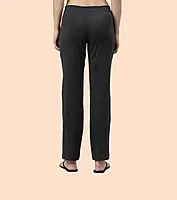Enamor Essentials Womens E014-Mid Rise Slim Fit Basic Straight Leg Lounge Pants