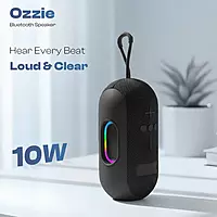 Ozzie LBS-102 10W Bluetooth Speaker – RGB Light | TWS Stereo | 8H Playtime | Black