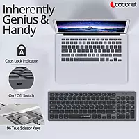 Coconut WK24 Wonder 2.0 Wireless Keyboard (Black, Bluetooth & Wireless, Sleek Design, Perfect for Home & Office, 1 Year Warranty)