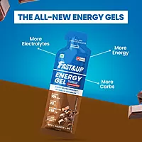 FAST&UP ENERGY GEL-CAFFEINATED - CHOCOLATE BOURBON 6 GEL PACKS
