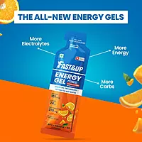 FAST&UP ENERGY GEL-CAFFEINATED-ORANGE BLAST 6 GEL PACKS