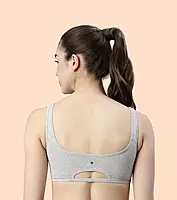 Enamor Low Impact Women's Cotton Everyday Sports Bra - All Day Comfort, Non Padded, Wirefree, High Coverage - SB06