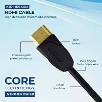 Lapcare High-Speed HDMI 1.4 Cable – 1.5m | Ethernet Support | 3D & True Ultra HD | Audio & Video Cable