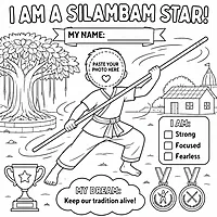 I Am a Silambam Star – Colour & Frame Kit