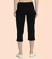 Enamor Mid Rise Capri length Drawstring Closure Lounge Capri for Women - Slim Fit, Soft and Breathable Stretch Cotton - E018
