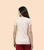 Enamor Essentials Womens E147-Short Sleeve Crew Neck Slim Fit Stretch Cotton Tee