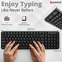 Coconut Desire 2.0 Wireless Compact Keyboard & Mouse Combo (1 Year Warranty)