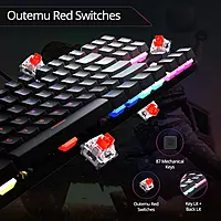 Coconut K12 Orion 2.0 TKL Mechanical Keyboard – Red Switches | Compact Design | Customizable RGB Backlighting | Durable Build | Ideal for Gaming & Productivity