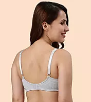 Enamor Ultra-Smoothing Women's Cotton Everyday T-Shirt Bra - No-Pinch, Hidden Lift, Non Padded, Wirefree, High Coverage - A027