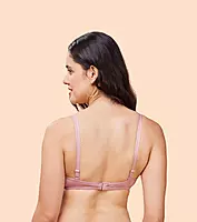 Enamor Women's Perfect Plunge Lift T-Shirt Bra - Detachable Straps, Lightly Padded, Wirefree, Medium Coverage - F023