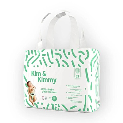 Kim & Kimmy Eco-friendly Baby Tape/ Velcro Diapers, NewBorn, Upto 5Kg Kim & Kimmy Eco-friendly Baby Tape/ Velcro Diapers, NewBorn, Upto 5Kg