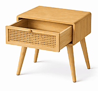 Cliffside Natural Cane Bedside Table