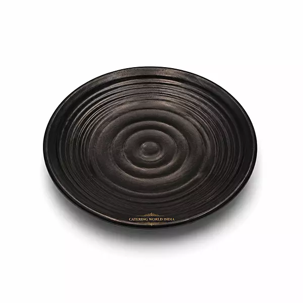 MELAMINE QUATER PLATE BLK