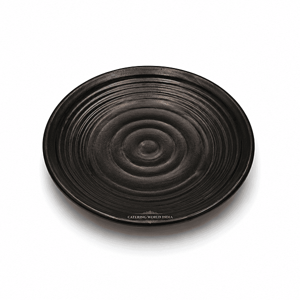 MELAMINE QUATER PLATE BLK