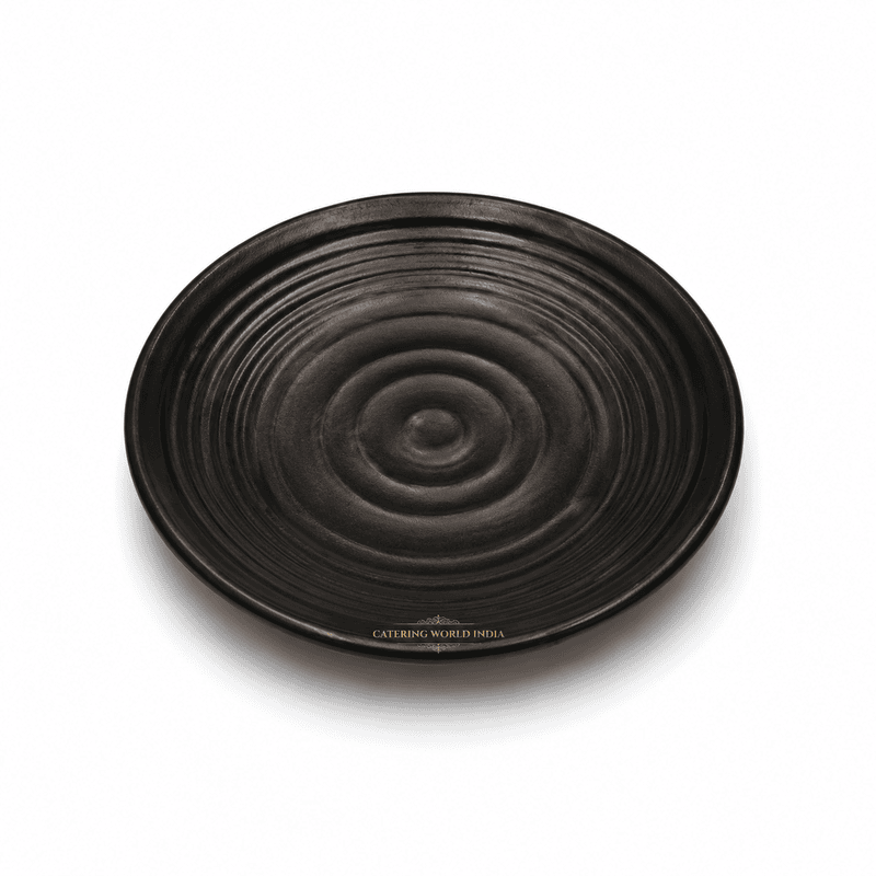 MELAMINE QUATER PLATE BLK