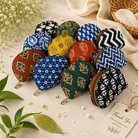 Ikkat Coin Pouch set of 12