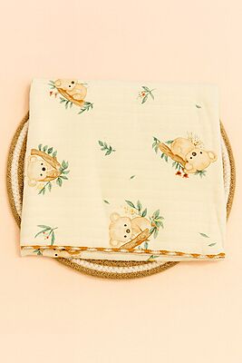 2-Layer Muslin Baby Blanket – 85x85 cm - Red Blossom Comforter 2-Layer Muslin Baby Blanket – 85x85 cm - Red Blossom Comforter