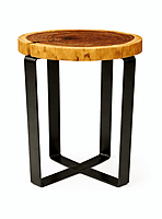 Patria Log Industrial End Table