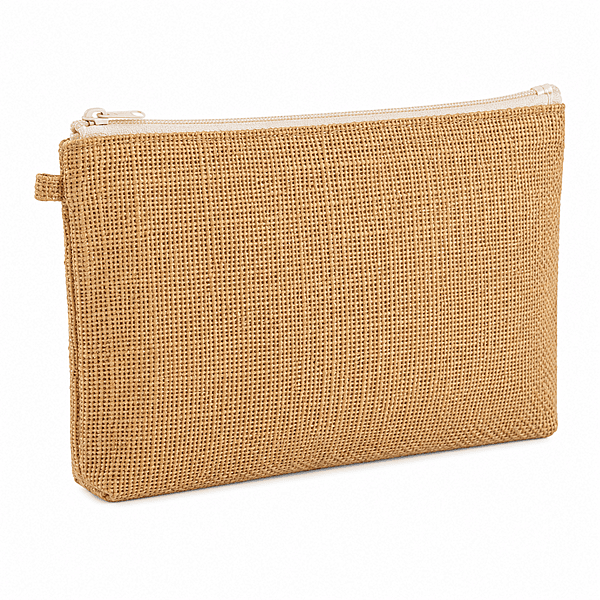Jute Zipper Pouch
