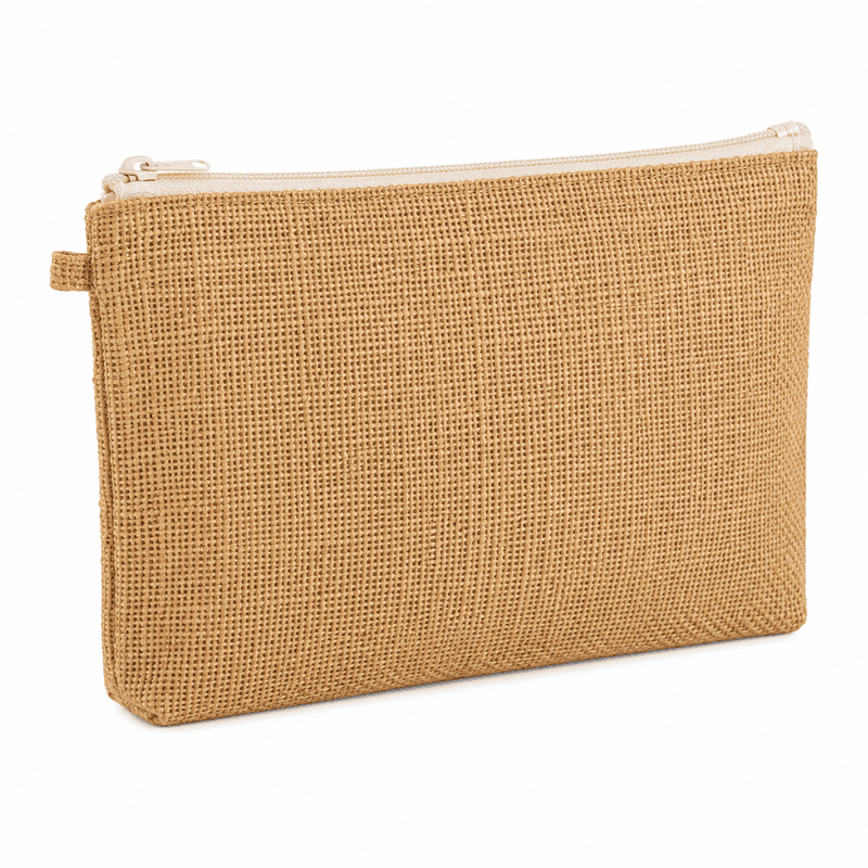 Jute Zipper Pouch