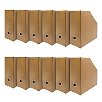Kraft Magazine File Corrugated Cardboard Desk Organiser