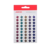 Pack of 90 Assorted Fashion Colours 15mm Self-Adhesive Shiny Stars