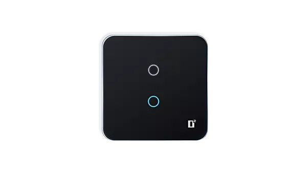 D2Touch 2 Module 2 Switch Glosy Acrylic Blue LED frameless Wi-Fi Remote Touch Switch Panel