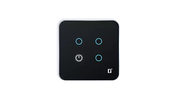 D2Touch 2 Module 4 Switch Glosy Acrylic Blue LED frameless Wi-Fi Remote Touch Switch Panel
