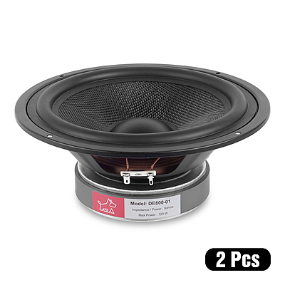 DE800-01 Woofer 8" 8Ohms 120 Watts (2 Pcs) DE800-01 Woofer 8" 8Ohms 120 Watts (2 Pcs)