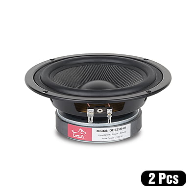 DE525K-01 Kevlar cone Woofer 5.25" 8Ohms 75 Watts (2 Pcs) DE525K-01 Kevlar cone Woofer 5.25" 8Ohms 75 Watts (2 Pcs)