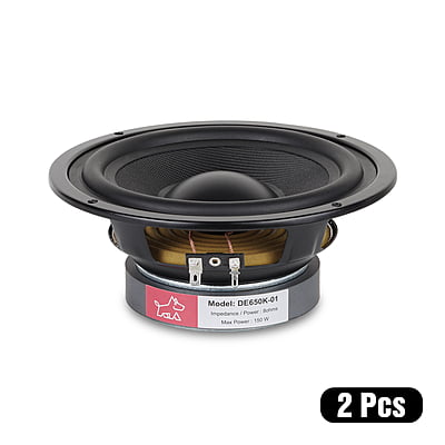 DE650K-01 Kevlar cone Woofer 6.5" 8Ohms 150 Watts (2 Pcs) DE650K-01 Kevlar cone Woofer 6.5" 8Ohms 150 Watts (2 Pcs)
