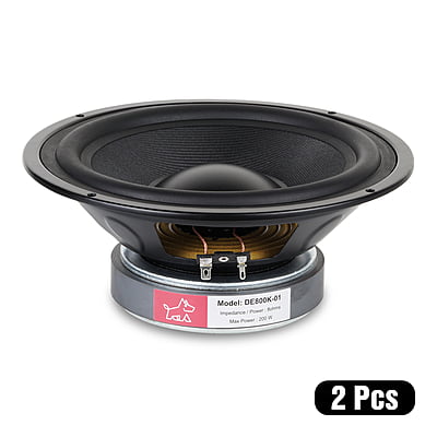 DE800-01 Woofer 8" 8Ohms 120 Watts Kevlar cone (2 Pcs) DE800-01 Woofer 8" 8Ohms 120 Watts Kevlar cone (2 Pcs)