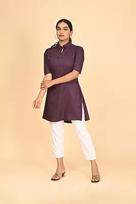 Women's Short Kurta - Purple