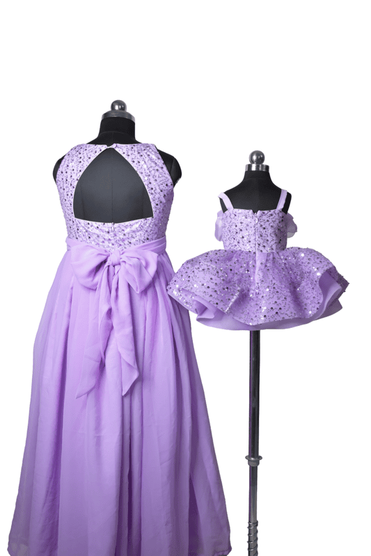 Lavender Sequin Mother Daughter Twinning Dress