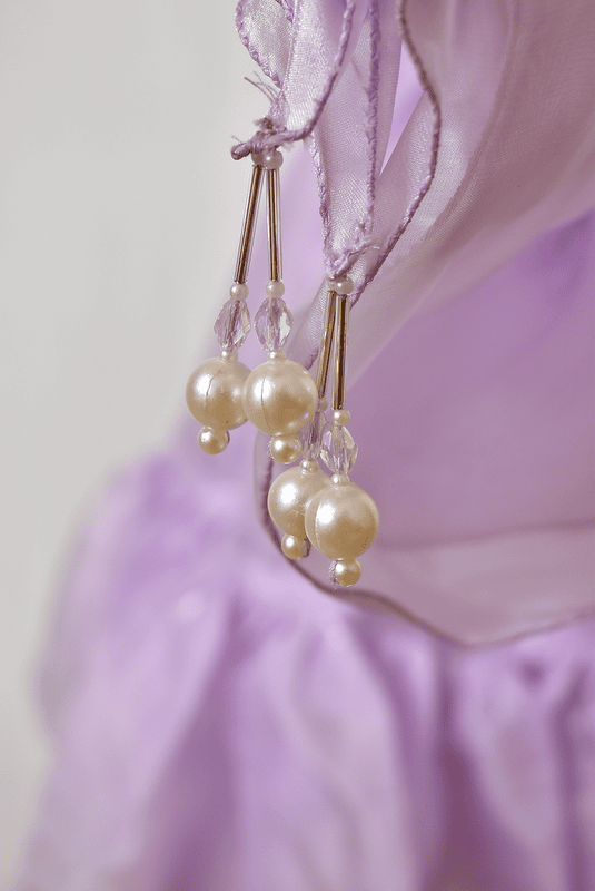 Lavender One Shoulder Organza Dress