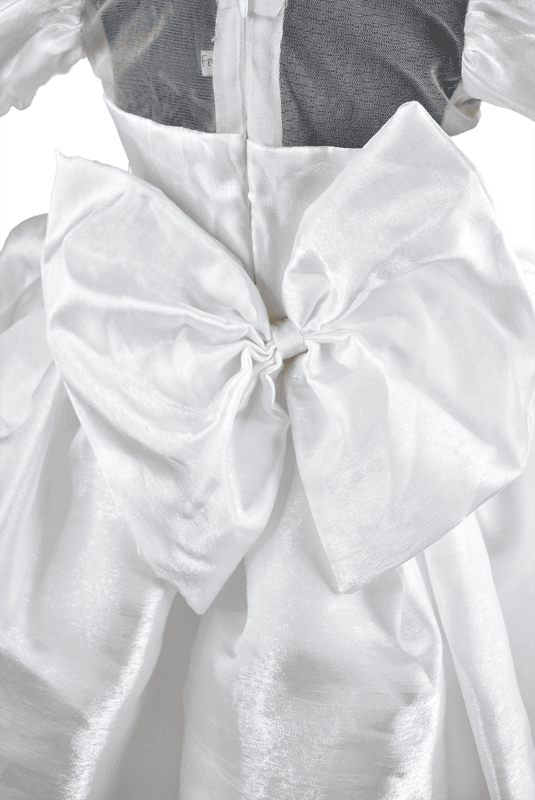 White Pearl Satin Gown