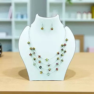 Stylish Layered Necklace & Matching Earrings