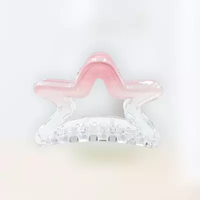 Chic Starfish Clear & Blush Pink Hair Claw Clip - Medium Size