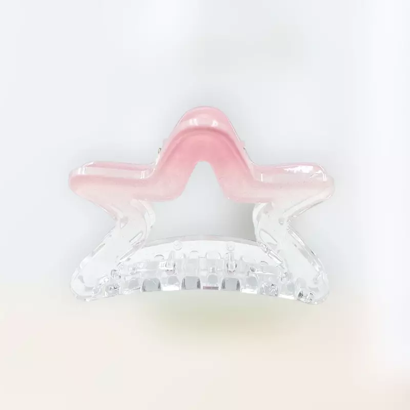 Chic Starfish Clear & Blush Pink Hair Claw Clip - Medium Size