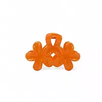 Orange Mini Flower Hair Claw Clips