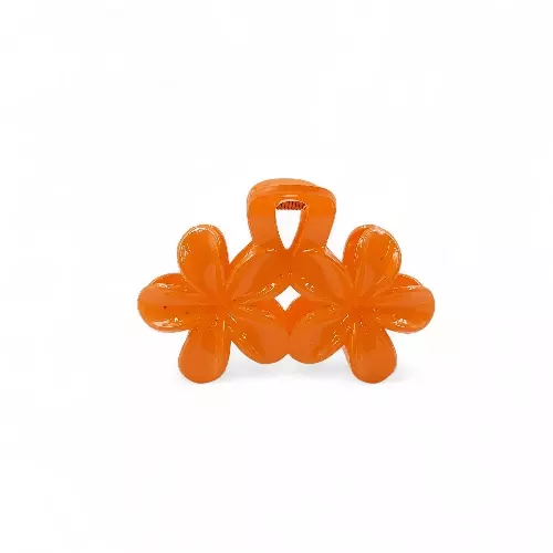 Orange Mini Flower Hair Claw Clips